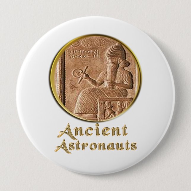 Ancient Astronauts 10 Cm Round Badge (Front)