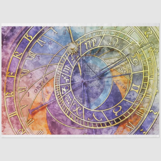 Ancient Astronomy 20x30 Decoupage Tissue Paper (Front)