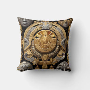 Ancient Aztec & Celtic Abstract mixed symbols  Cushion