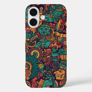 ANCIENT AZTEC INDIAN ART iPhone 16 CASE