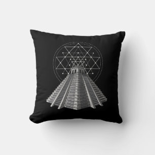 Ancient Aztec Pyramid Cushion