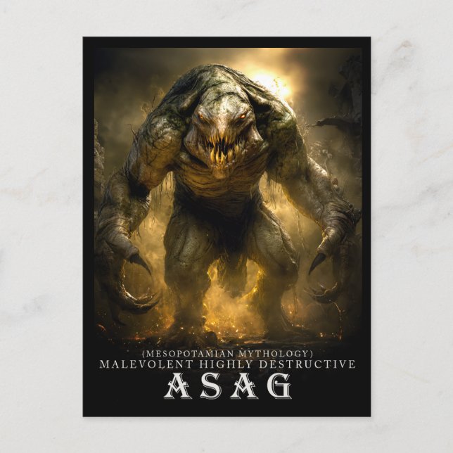 Ancient Beast & Creatures: Asag Postcard (Front)