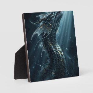 Ancient Bioluminescent Sea Dragon - Mythical Deep Plaque