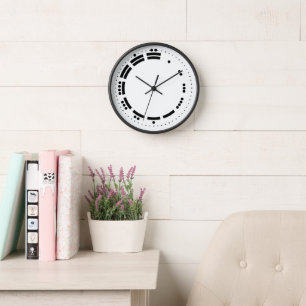 Ancient Black White Mayan Numerals Vector Art Clock