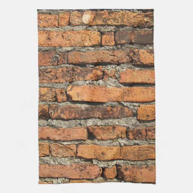 Ancient Brick Wall Tea Towel (Vertical)