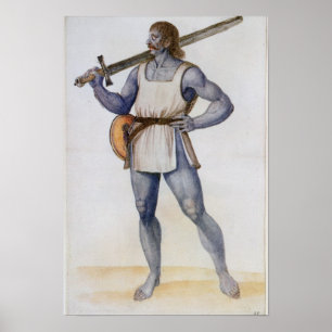 Ancient British Man Poster