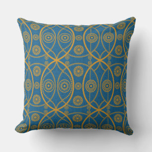Ancient Briton Pattern Throw Pillow