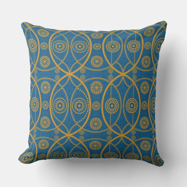 Ancient Briton Pattern Throw Pillow II (Front)