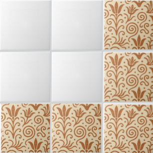 Ancient Bronze Age Aegean Minoan Inspired Pattern Ceramic Tile