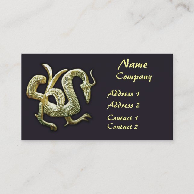 Ancient bronze chinese dragon business card (Front)
