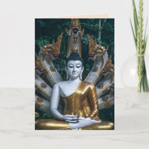 ancient buddha greeting card