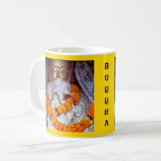Ancient Buddha, The Himalayas - Nepal (Guru) Coffee Mug (Front Left)