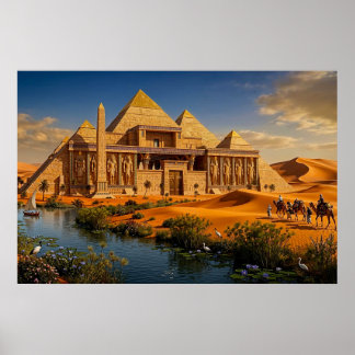 Ancient Castle from the Scorching Sands Poster