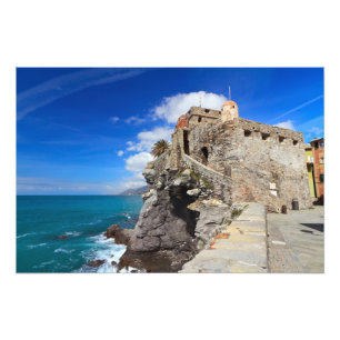 ancient castle in Camogli Photo Print