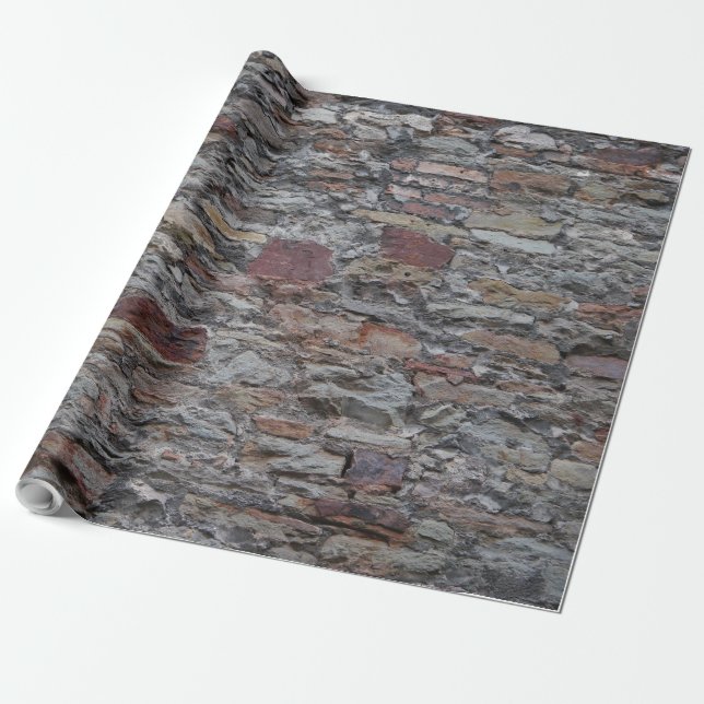 Ancient castle wall wrapping paper (Unrolled)