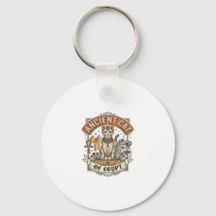 Ancient Cat Of Egypt Cat Ancient Egypt Vintage Vec Key Ring