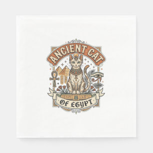 Ancient Cat Of Egypt Cat Ancient Egypt Vintage Vec Napkin