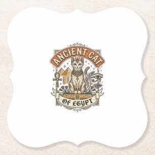 Ancient Cat Of Egypt Cat Ancient Egypt Vintage Vec Paper Coaster
