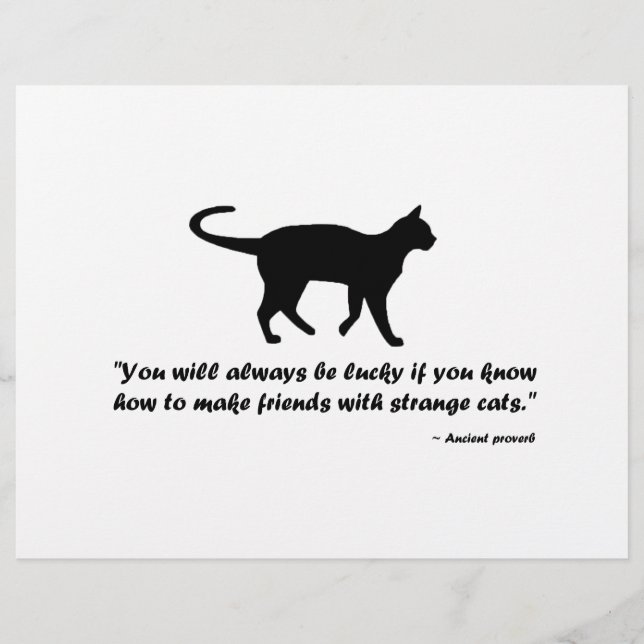 Ancient Cat Proverb (Front)