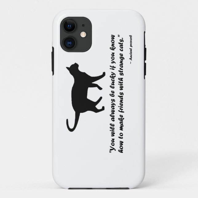 Ancient Cat Proverb Case-Mate iPhone Case (Back)