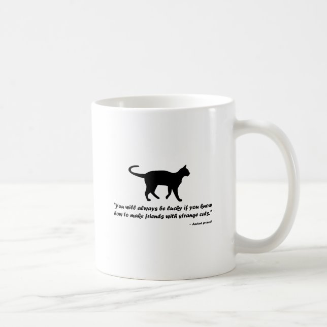 Ancient Cat Proverb Coffee Mug (Right)