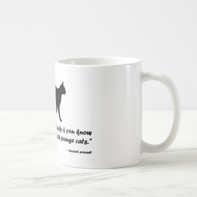 Ancient Cat Proverb Coffee Mug (Right)