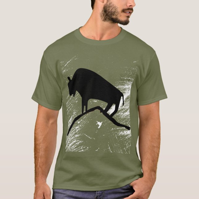 Ancient Cave Animal Buffalo T-Shirt (Front)