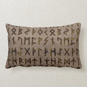 Ancient Celtic Runes Alphabet pattern Lumbar Cushion