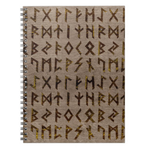 Ancient Celtic Runes Alphabet pattern Notebook