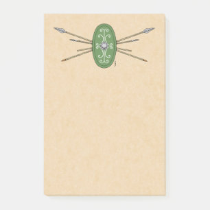 Ancient Celtic Shield and Spears Post-it Notes