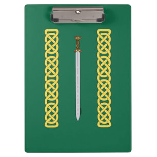 Ancient Celtic Sword and Knotwork Clipboard