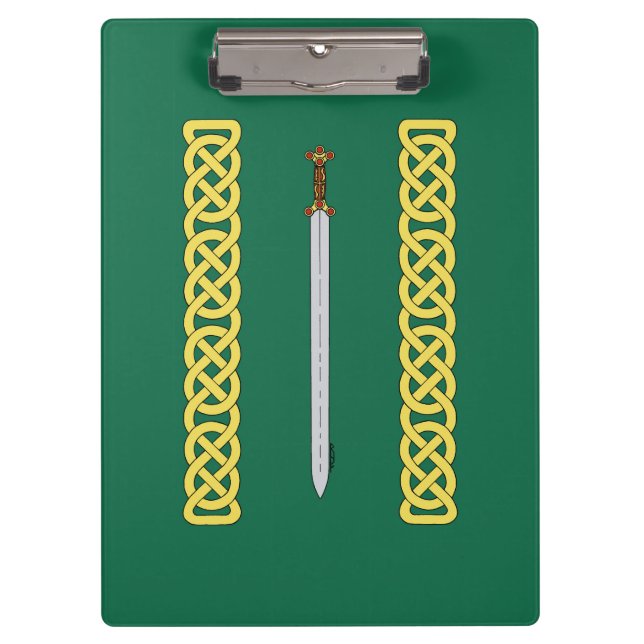 Ancient Celtic Sword and Knotwork Clipboard (Front)