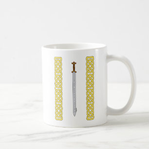 Ancient Celtic Sword and Knotwork Coffee Mug