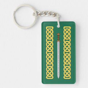 Ancient Celtic Sword and Knotwork Key Ring