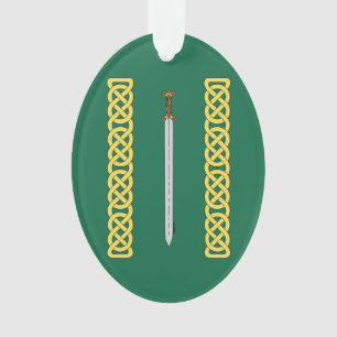 Ancient Celtic Sword and Knotwork Ornament