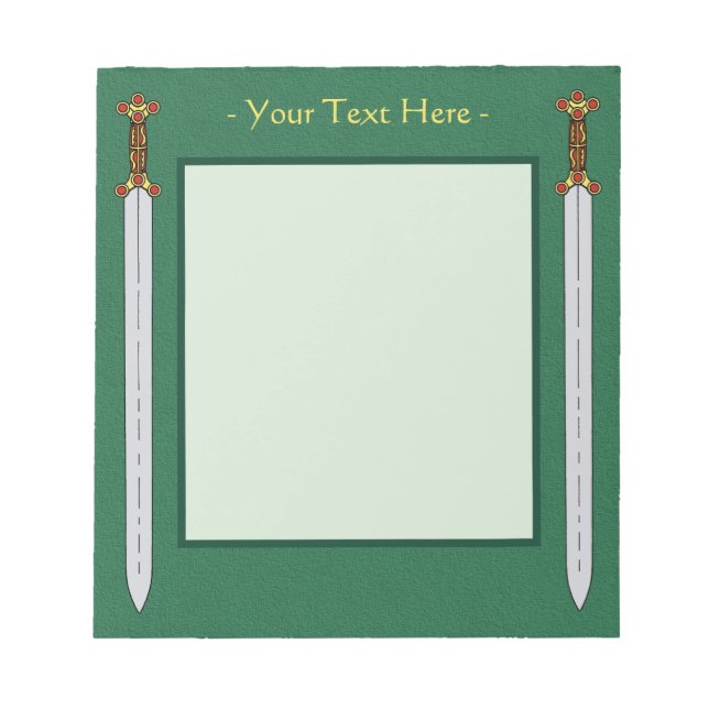 Ancient Celtic Sword Notepad (Front)
