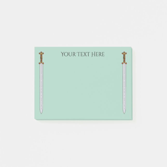 Ancient Celtic Sword Post-it Notes (Front)