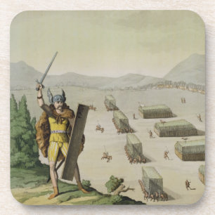 Ancient Celts or Gauls in Battle, c.1800-18 (colou Coaster