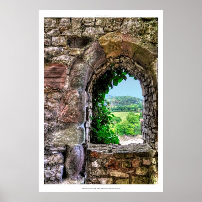 Ancient Chepstow Castle, Monmouthshire, Wales Poster (Front)