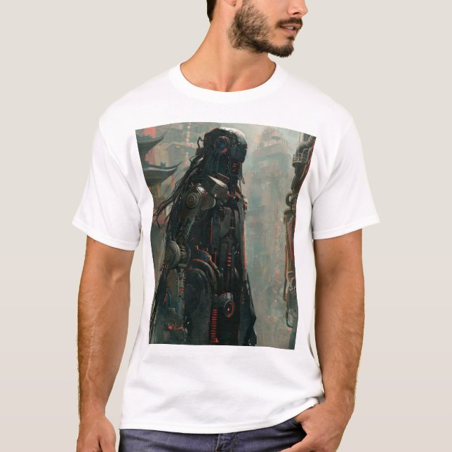 Ancient China Cyberpunk Style Positive T-Shirt (Front)