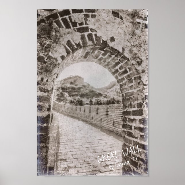 Ancient China The Great Wall Defence Scenery Old Poster (Front)