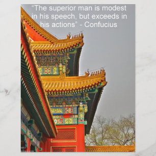 Ancient Chinese Architecture Confucius Quote Gift