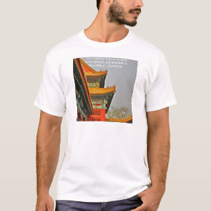 Ancient Chinese Architecture Confucius Quote Gift T-Shirt