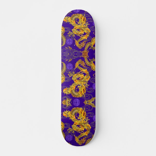 Ancient Chinese Emperor Dragon Custom Pro Board Skateboard (Front)