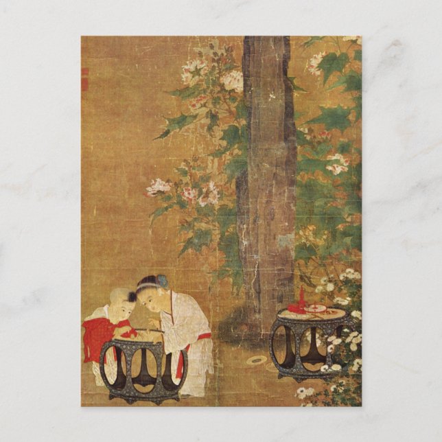 Ancient Chinese Painting By Su Han Chen Post Card (Front)
