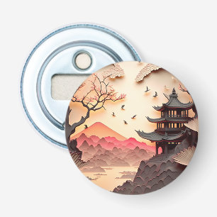 Ancient Chinese Scene Paper Cut Bottle Opener