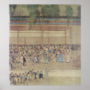 Ancient Chinese Waiting for Examination Poster