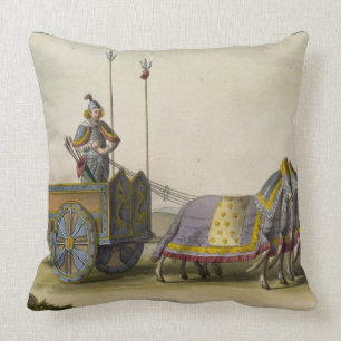 Ancient Chinese War Chariot, from 'Le Costume Anci Cushion