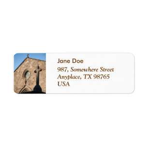 Ancient church return address label