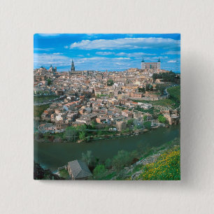 Ancient city of Toledo, Spain. 15 Cm Square Badge